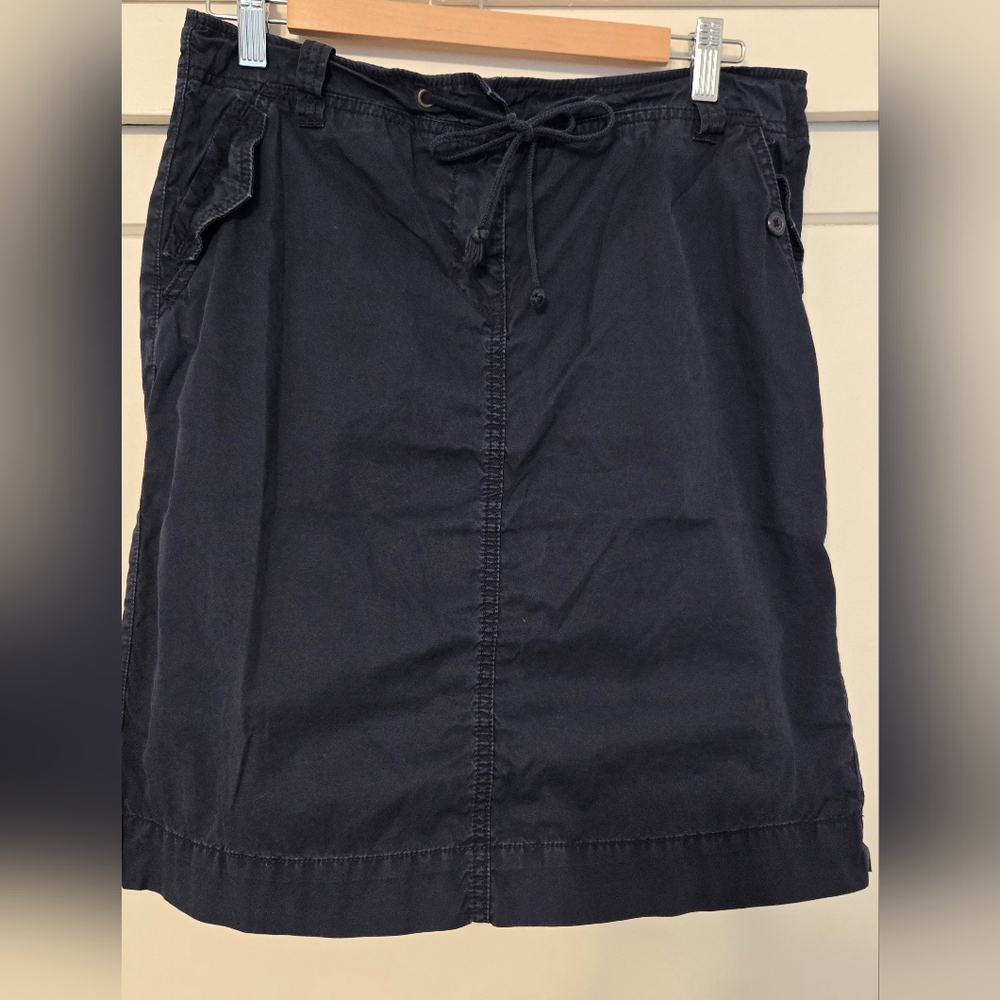 J. Crew Navy Mini Skirt with Drawstring